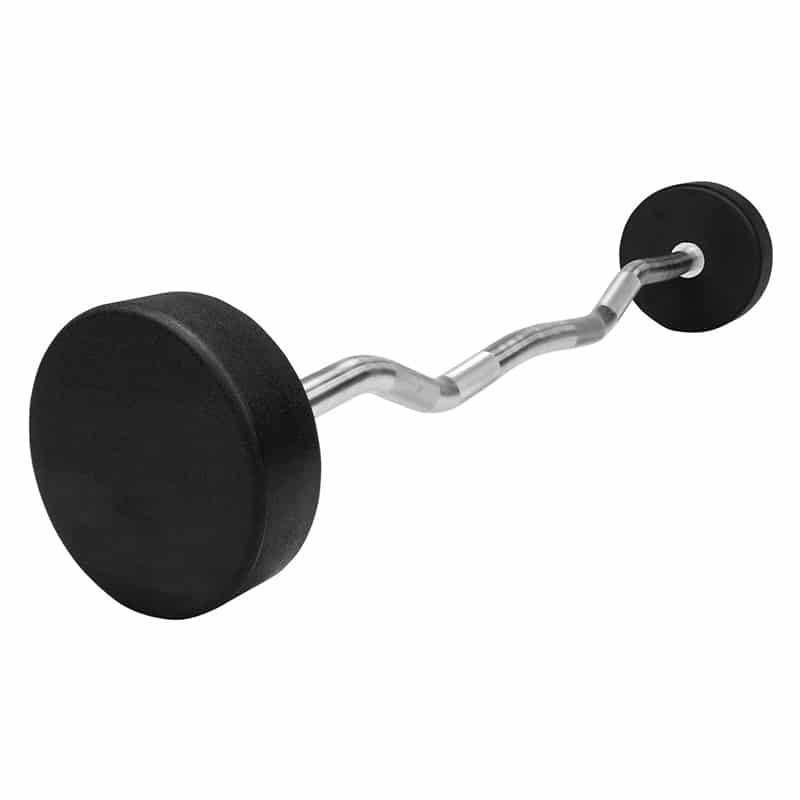 RoundRubber-EZcurl-Fixed-Barbell-Product Image New RoundRubber-EZcurl-Fixed-Barbell-Product Image New